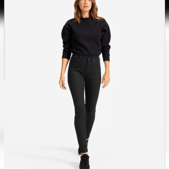 NWT Everlane The high rise skinny Jean in black ankle size 23 tall - Picture 2 of 10
